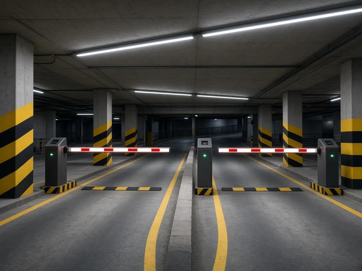 AVM kapalı otopark giriş ve çıkış bariyerleri