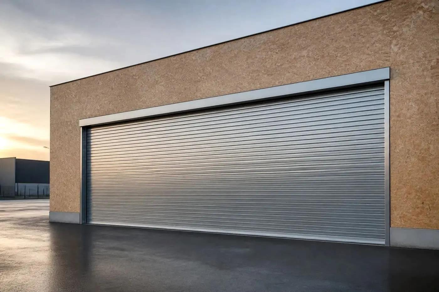 OSB hangar açıklığında geniş galvaniz kepenk